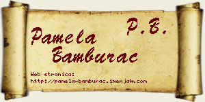 Pamela Bamburać vizit kartica